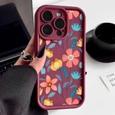 Colorful Flowers Silicone Case for iPhone